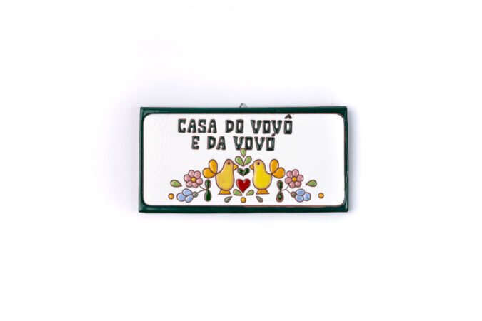 Placa Grande · Casa Do Vovô E Da Vovó · Casal De Pássaros