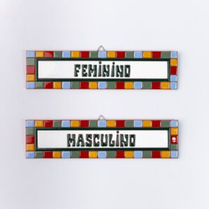 Placa Média · Feminino · Quadradinho Colorido