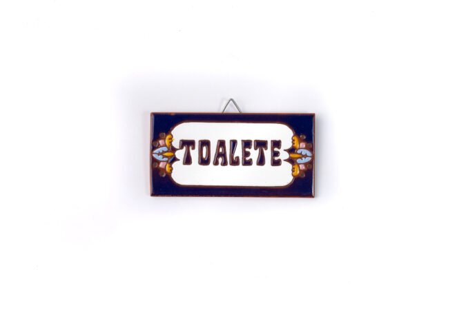 Placa Pequena · Toalete · Europeu Azul