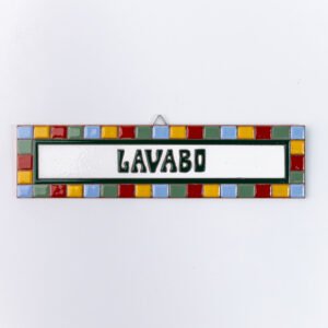 Placa Média · Lavabo · Quadradinho Colorido