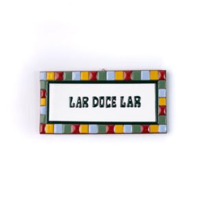 Placa Grande · Lar Doce Lar · Quadradinho Colorido