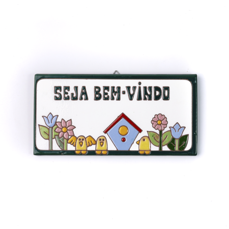 Placa Grande · Seja Bem-Vindo · Casinha De Passarinho