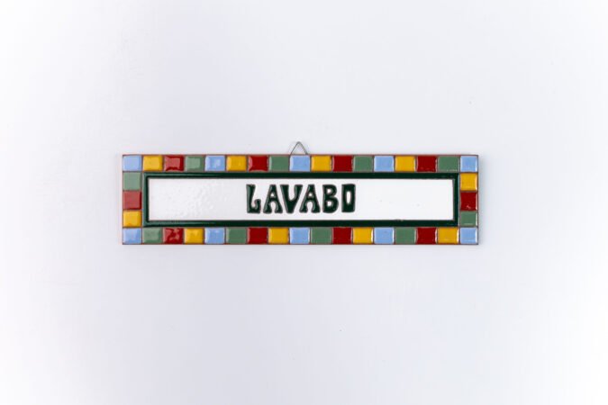 Placa Média · Lavabo · Quadradinho Colorido