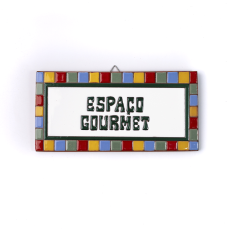 Placa Grande · Espaço Gourmet · Quadradinho Colorido