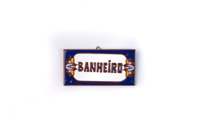 Placa Pequena · Banheiro · Europeu Azul