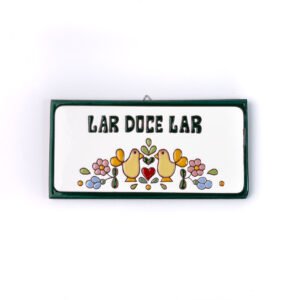 Placa Grande · Lar Doce Lar · Casal De Pássaros