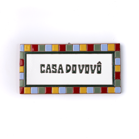 Placa Grande · Casa Do Vovô · Quadradinho Colorido