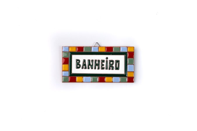 Placa Pequena · Banheiro · Quadradinho Colorido