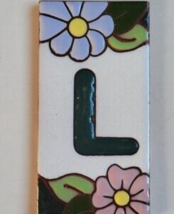 Letra L · Flor