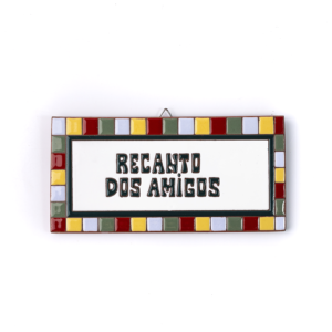 Placa Grande · Recanto Dos Amigos · Quadradinho Colorido