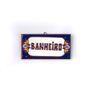 Placa Pequena · Banheiro · Europeu Azul