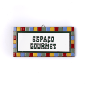 Placa Grande · Espaço Gourmet · Quadradinho Colorido