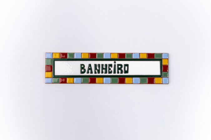 Placa Média · Banheiro · Quadradinho Colorido