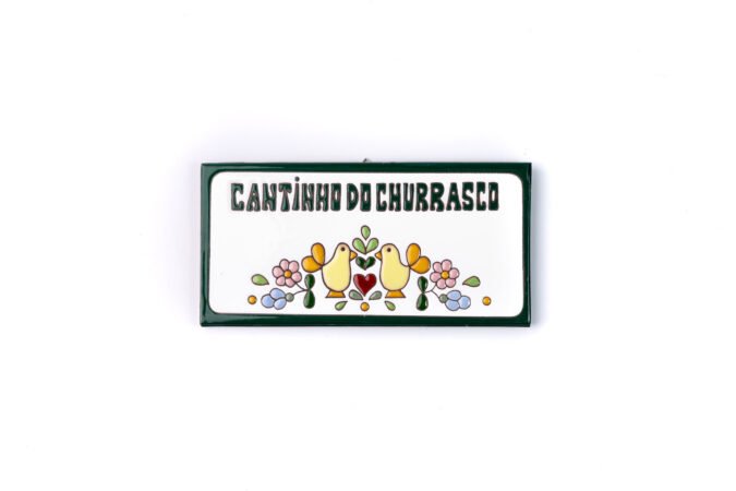 Placa Grande · Cantinho Do Churrasco · Casal De Pássaros