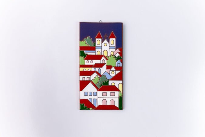 Placa Grande · Casinhas Mineiras Com Igrejinha