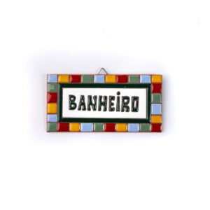 Placa Pequena · Banheiro · Quadradinho Colorido