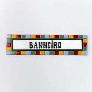 Placa Média · Banheiro · Quadradinho Colorido