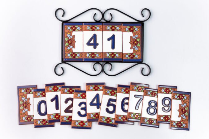 Placa De Números Completa 2 Dígito Com Borda